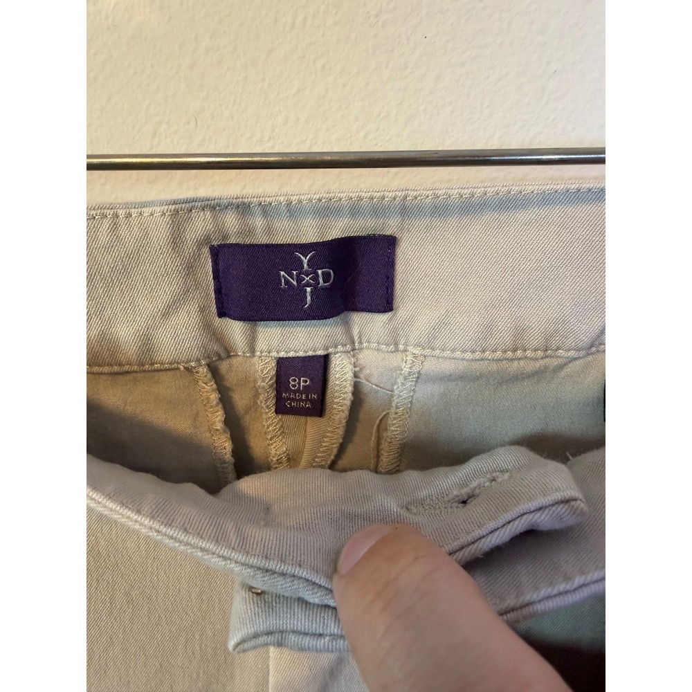 NYDJ Womens Ankle Pants Lift Tuck Technology Beige 8P - Picture 2 of 9